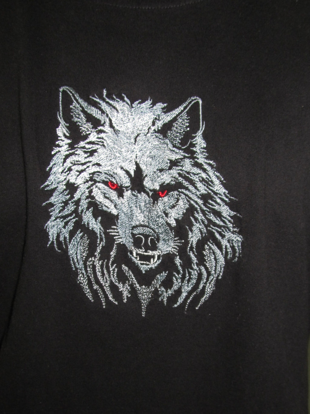 Majestic Wolf – Premium Embroidered T-Shirt (240 GSM French Terry)