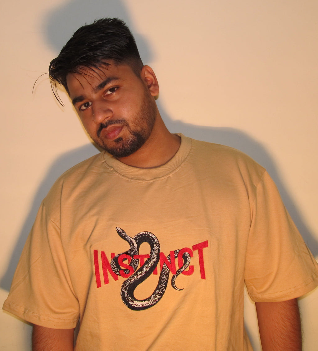 Instinct Snake Tee – Beige Edition